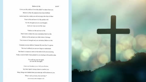 Believe In Me, Lyrics from the Songs Of Passing Album