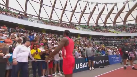 US Sports Track and Field Feat. Noah Lyles stares down Kenny Bednarek in TESTY 200m at USATF