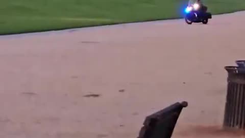 Driver speeds through National Mall in DC