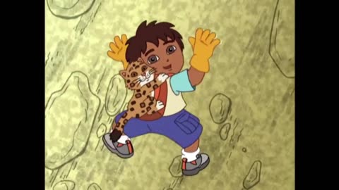 Go Diego Go Diego and Baby Jaguar Climbing a Pyramid