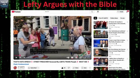 Lefty Argues with the Bible = Loses !