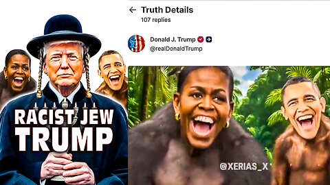 KABBALAH of Trump's Racist Hatred of Blacks Targeting Barack and Michelle Obama as Apes