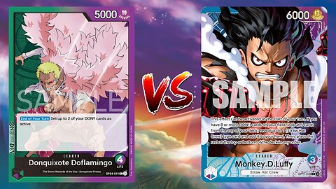 One Piece TCG Green Purple Doflamingo VS Blue Purple Luffy!!
