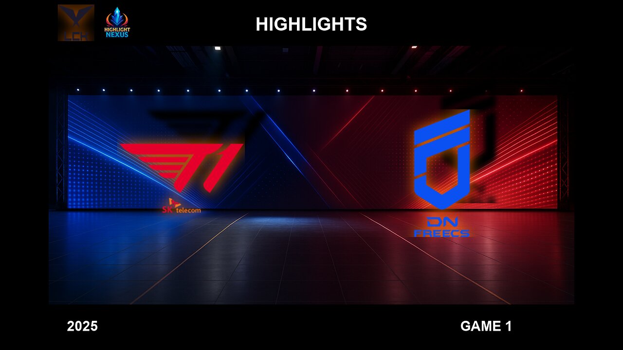 T1 vs DNF Game 1 Highlights - LCK 2025 Highlights - T1 vs DN Freecs