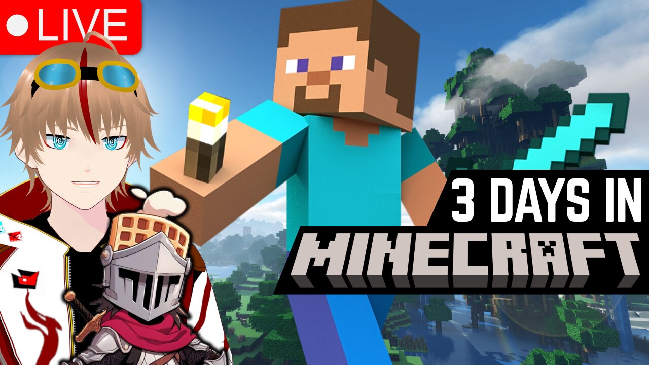 I Spent Three Days in Minecraft l First Time Playing!
