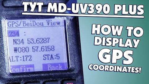 How to display GPS Coordinates on the TYT MD-UV390 Plus
