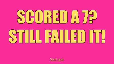 The really smart people are scoring an 8+!