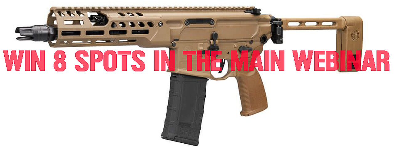 SIG SAUER MCX-SPEAR LT IR 300 BLK 9" PISTOL MINI #3 FOR 8 SPOTS IN THE MAIN WEBINAR