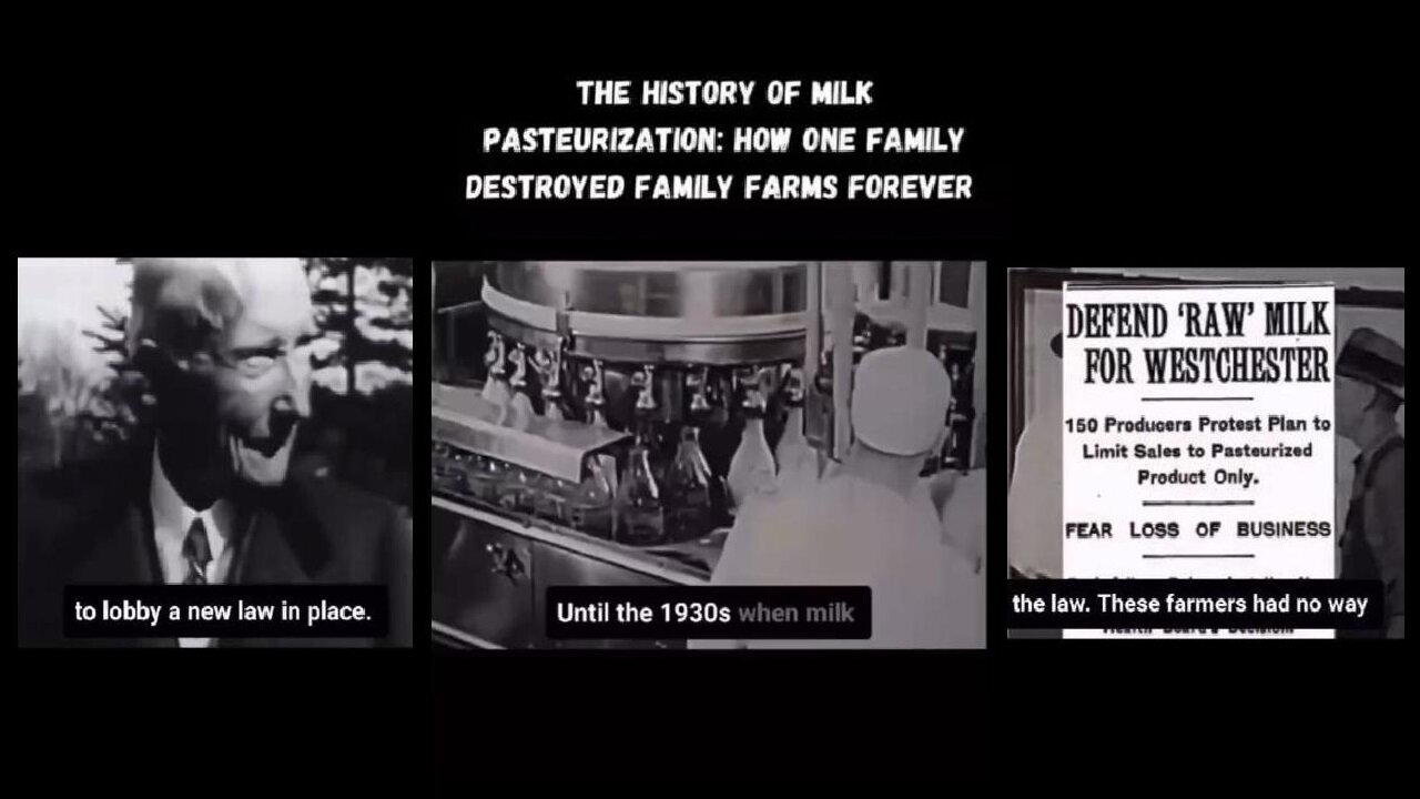 Rockefellers got RAW milk Banned, NOT for your health but Profits & to CRUSH small dairy farms