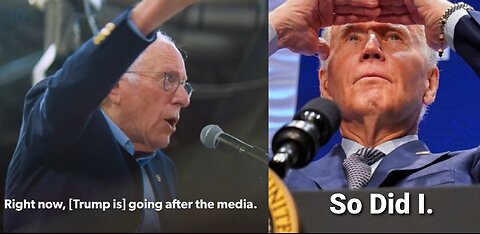 Bernie Says Trump Is Going After Media & Forgets Biden Used His Office For Censorship
