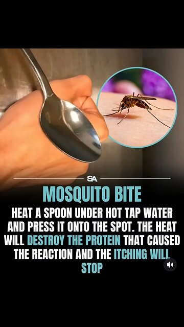 Using a spoon to cure mosquito bites