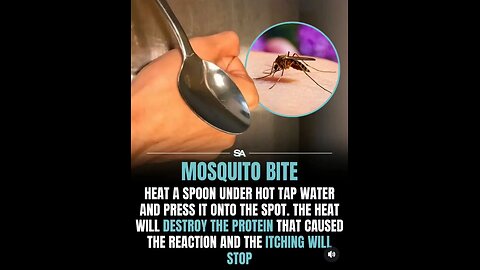 Using a spoon to cure mosquito bites
