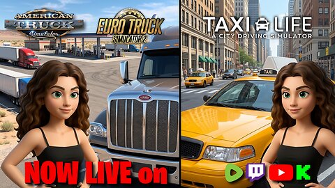 🔴 [FR/ENG] 🚕Taxi Life first then ATS or ETS2 🚚💜 Dec RCP #8