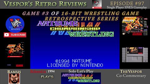 Natsume Championship Wrestling | Phantom | 16-Bit Wrestling Game Retrospective #3 | 🤼🎮