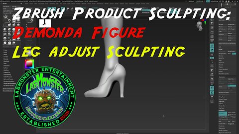 Zbrush Product Sculpting: Demonda Figure Leg Sculpting adjustments
