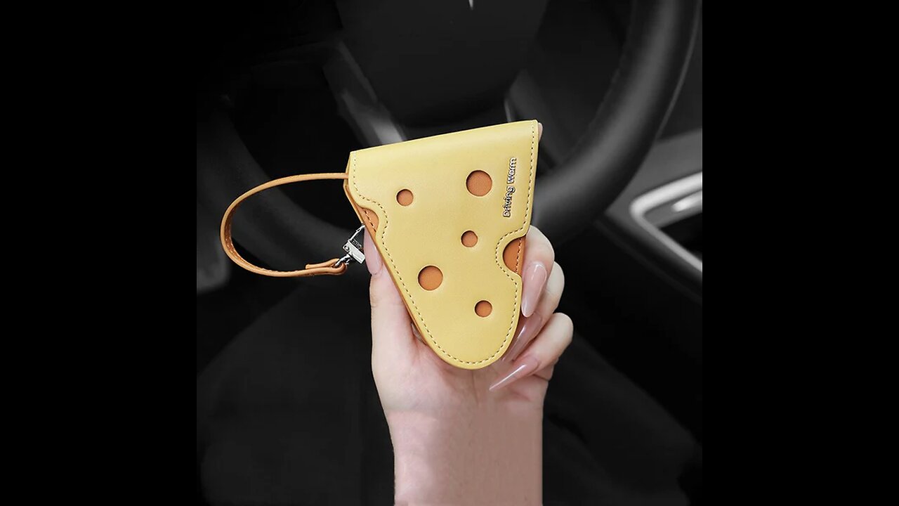 Cute Cheese Keychain Pouch