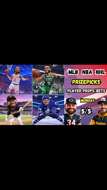 🚨 9 BEST MLB Picks Today Monday 5/5/25 | ⚾️ MLB Props | 🏀 NBA PROPS | 🏒 NHL | 😈 PRIZEPICKS
