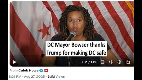DC Mayor Bowser admits Trump brought down crime