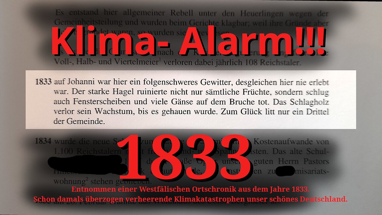 Klima-Alarm! Hagelschlag, viele Gänse tot, Schlagholz verlor sein Wachstum.