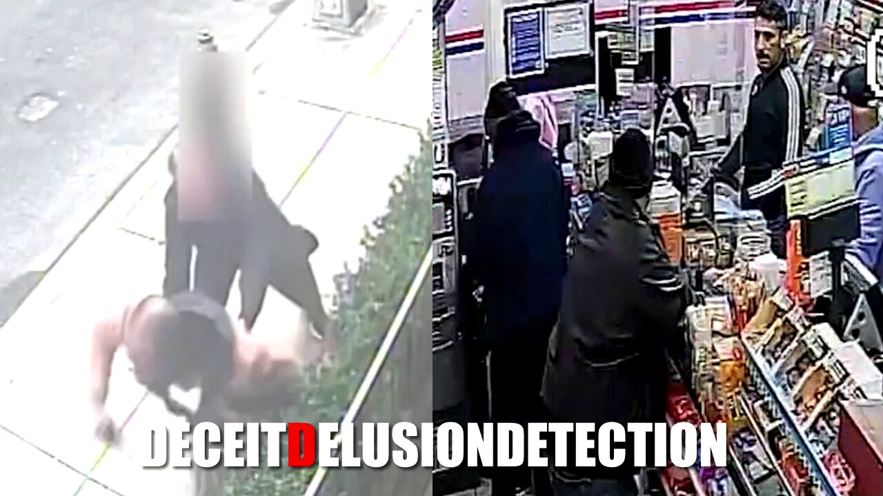 A good Samaritan tackles a gun-toting black man in Manhattan for robbing an Arab man's store