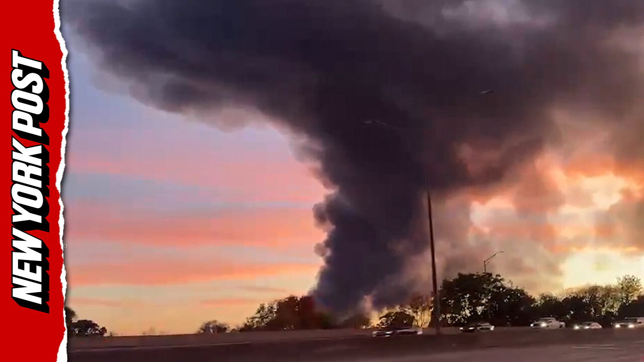 Watch massive smoke in the sky from UPS plane crash near Kentucky airport