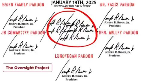 🚨 Autopen Update 🚨 All Biden’s Pardons Have Same “Autopen” Signature - Legal Challenge Incoming?