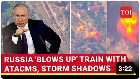 "Putin's Missiles Strike NATO Train Transporting ATACMS, Storm Shadows in Ukraine"
