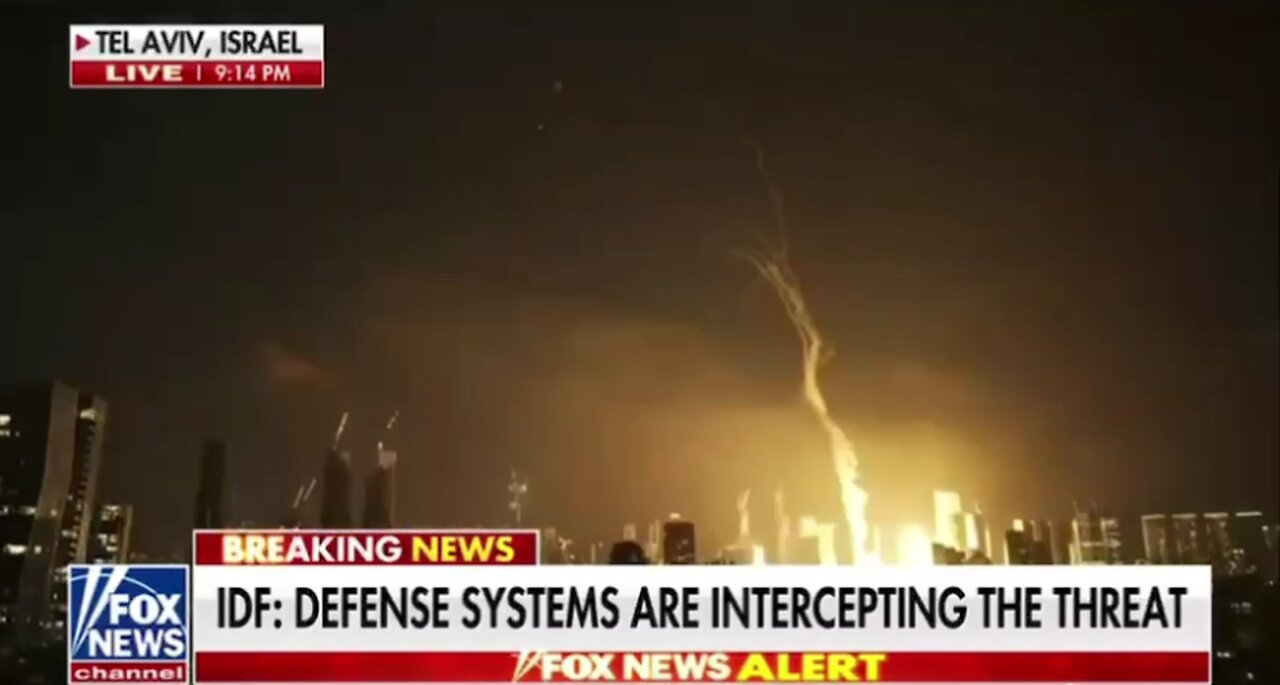 Tel Aviv Israel is being bombarded by Iran today