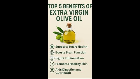 🫒 Extra Virgin Olive Oil – Top 5 Powerful Benefits!
