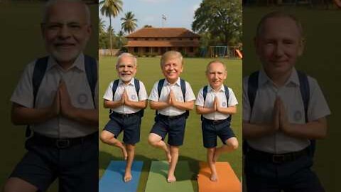 🧘‍♂️ Trump & Putin Try Yoga – Modi Can’t Stop Laughing! | Epic Yoga Day Fail 🇮🇳🇷🇺🇺🇸