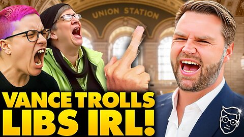 JD Vance Shows Up To a JD Vance Protest to LIVE Troll SEETHING Libs to Their FACES As they SCREAM 😂