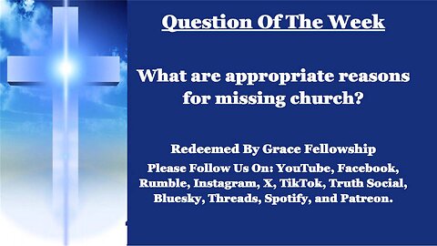 The RBGF LIVE "Question Of The Week"