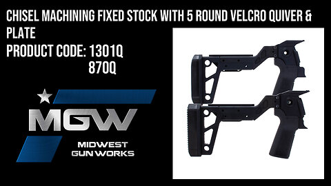 Chisel Machining Fixed Stock with 5 Round Velcro Quiver & Plate