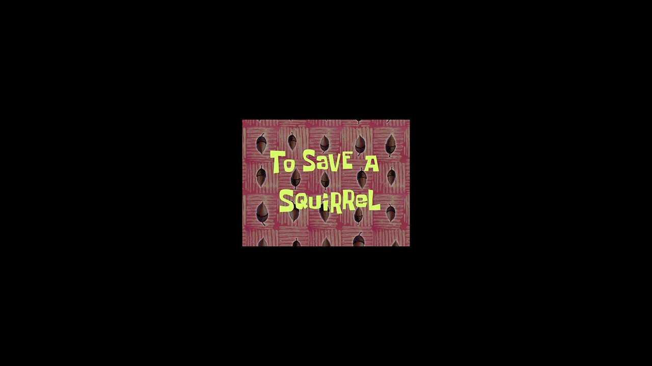 Spongebob Squarepants To Save A Squirrel. Friday, August 22, 2025