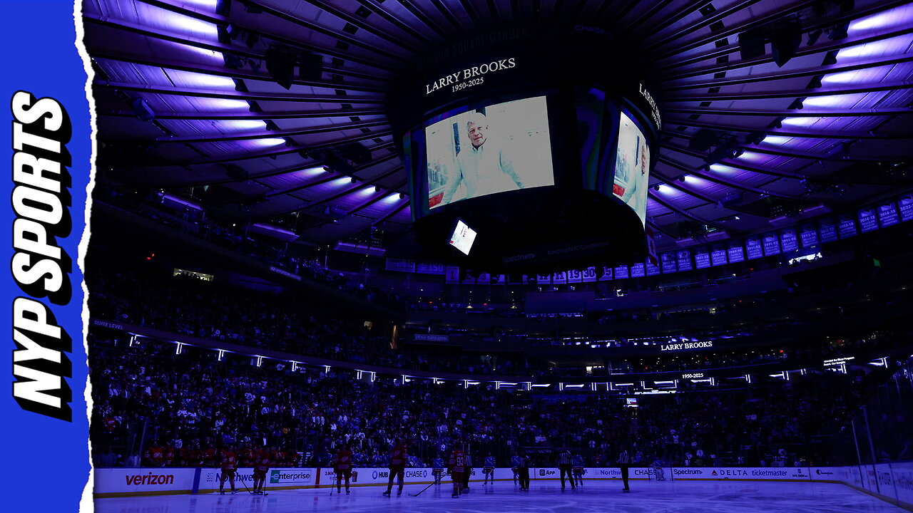 A moment of silence was held by the Rangers in tribute to our Larry Brooks