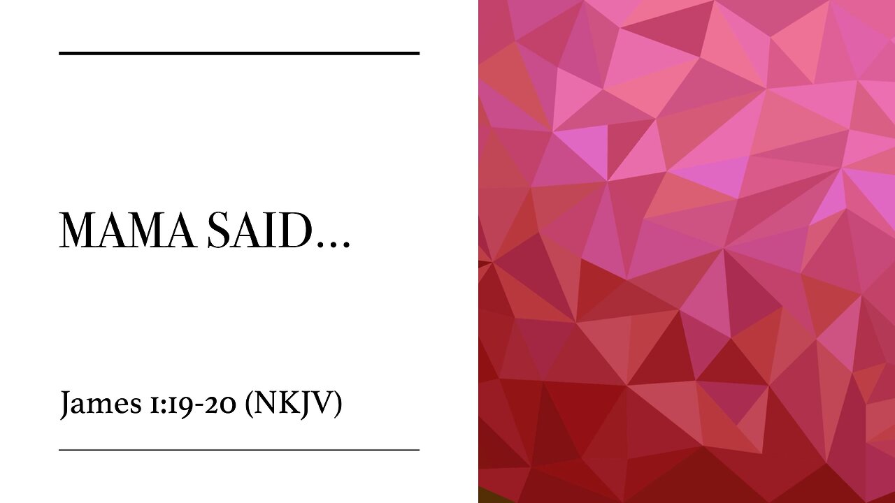 Mama Said... - Mother's Day Sunday Service - 5/11/2025