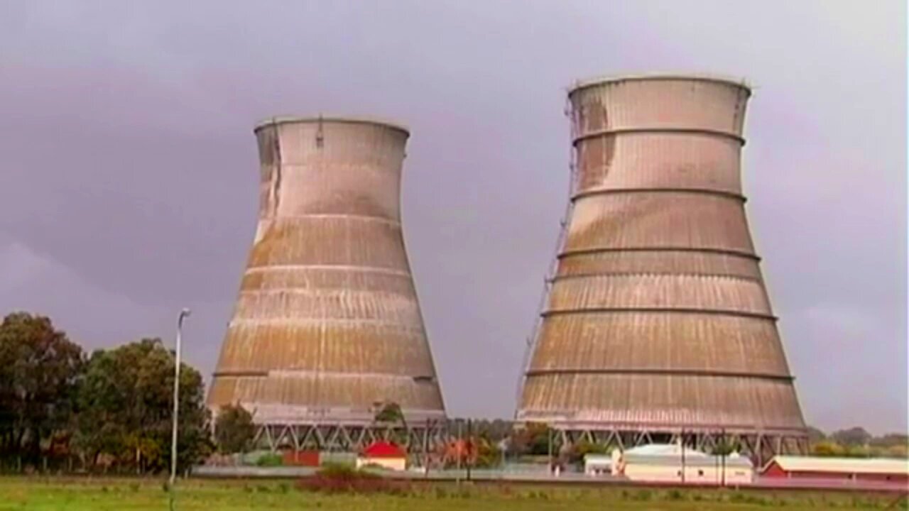 Athlone Power Station Cooling Towers Implosion