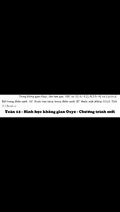 THPT Nguyễn Khuyến 2026: Trong không gian (Oxyz), cho tam giác (ABC) có A(-4;-1;2), B(3;5;-6) và