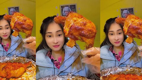 She Tried the BIGGEST Spicy Chicken Leg! 😱🔥 | Street Food Eating Challenge