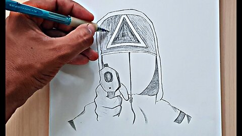 squid game drawing square guard ｜ how to draw guard of squid game step by step