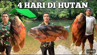 4 Days Jungle Camping in Heavy Rain – Fishing and Cooking by the Kapuas River