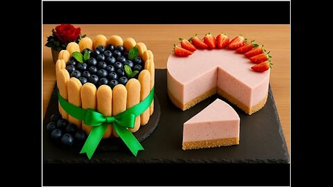 Two Desserts Everyone Loves – Strawberry Cheesecake & Blueberry Tiramisu (NO BAKE!)