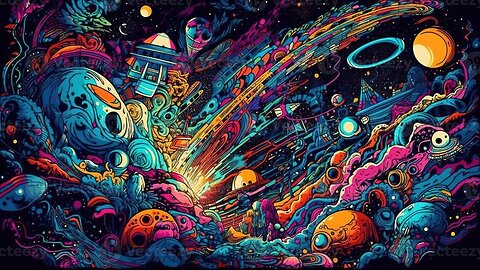 "Trippy Scene with Chill Beat – Relaxed Yet Strange"