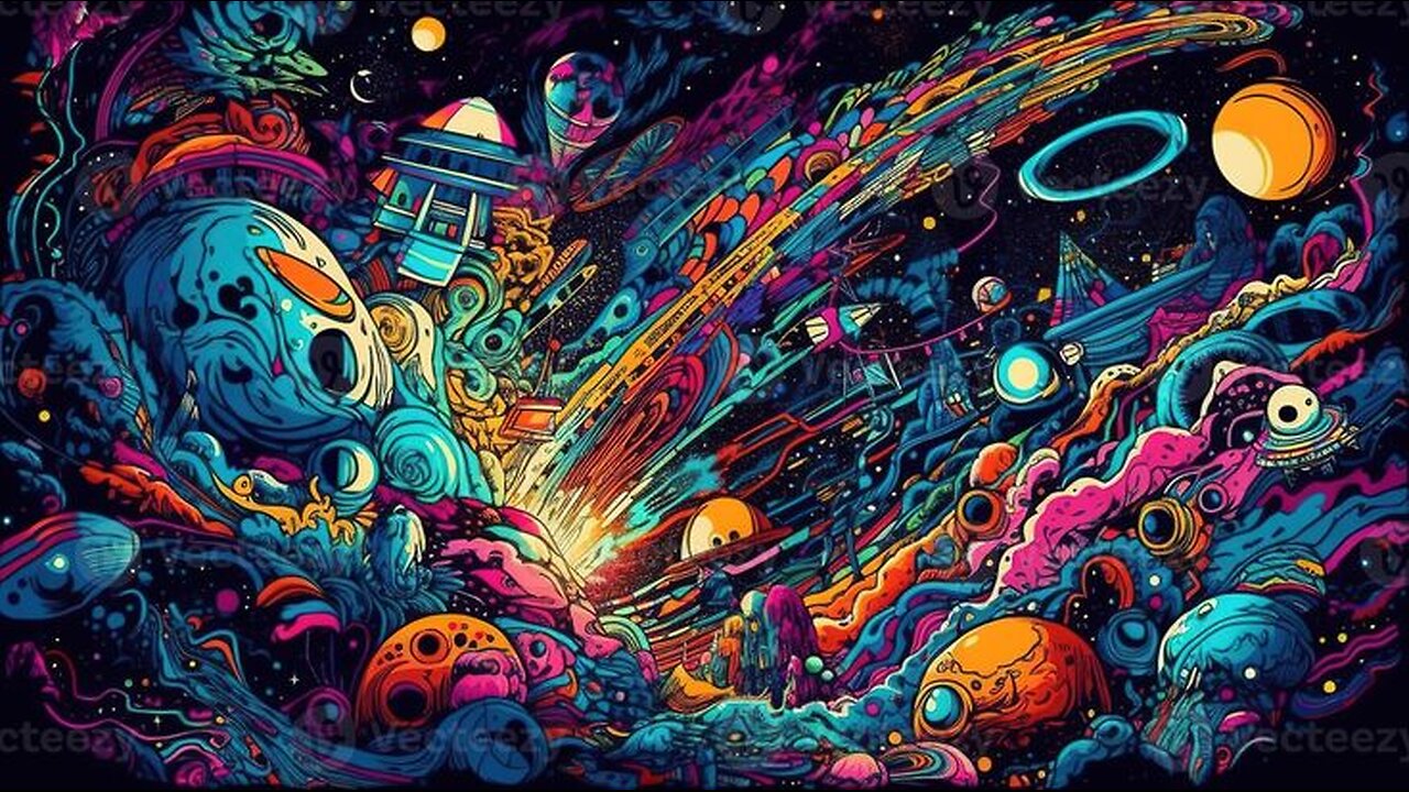"Trippy Scene with Chill Beat – Relaxed Yet Strange"