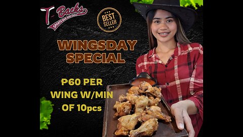 T-Backs Sports Bar and Grill Sports Schedule and Wingsday wing special for Wednesday Mar 26, 2025