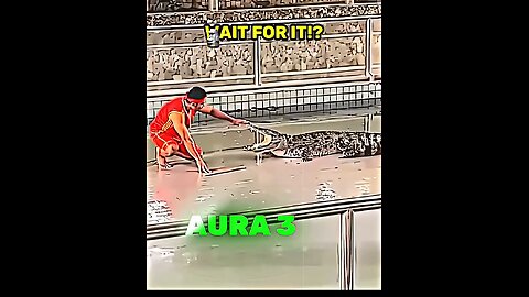 A man step forward in crocodile mouth