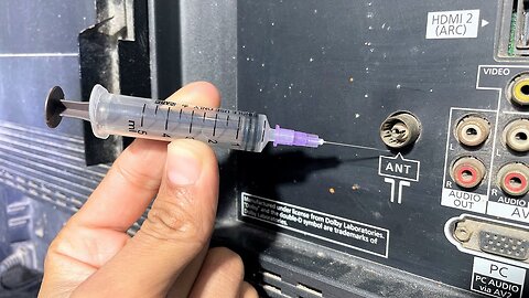 Insert the Syringe into the TV and Watch all world TV Channel