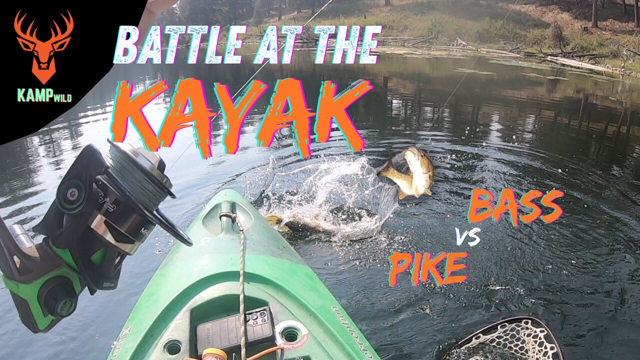Battle at the Kayak - Pike vs Bass | Crazy Encounter | KAMPwild Adventures