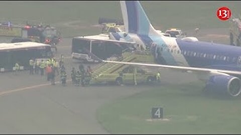 All passengers safe after JetBlue plane rolls off runway in Boston