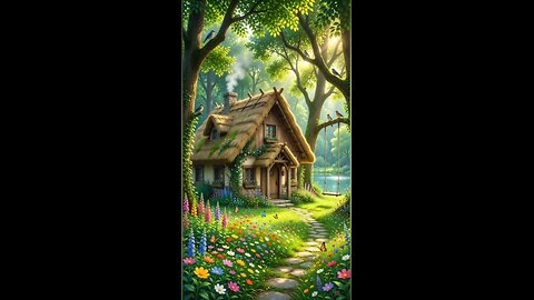 A cozy hut through every season 🍂❄️🌧️☀️ Ghibli-inspired